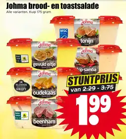 Dirk Johma brood- en toastssalade aanbieding