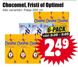 Dirk Chocomel, Fristi of Optimel aanbieding