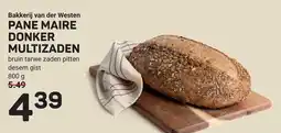Ekoplaza Bakkerij van der Westen PANE MAIRE DONKER MULTIZADEN aanbieding