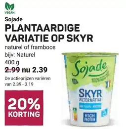 Ekoplaza Sojade PLANTAARDIGE VARIATIE OP SKYR aanbieding