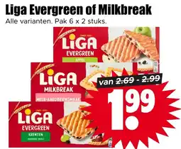 Dirk Liga Evergreen of Milkbreak aanbieding