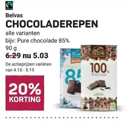 Ekoplaza Belvas CHOCOLADEREPELEN aanbieding