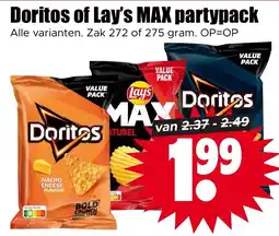 Dirk Doritos of Lay's MAX partypack aanbieding