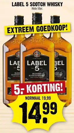 Dirk label 5 scotch whisky aanbieding