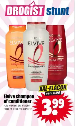Dirk Elvive shampoo of conditioner aanbieding