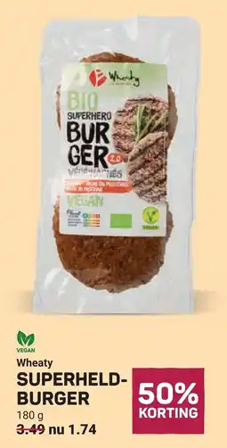 Ekoplaza Wheaty SUPERHELD-BURGER aanbieding
