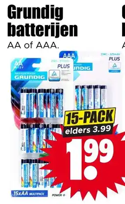 Dirk Grundig batterijen AA of AAA aanbieding
