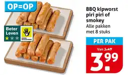 Hoogvliet BBQ Kipworst Piri Piri of Smokey aanbieding