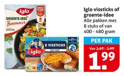 Hoogvliet Iglo Vissticks of Groente-Idee aanbieding