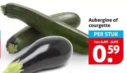 Hoogvliet Aubergine of Courgette aanbieding