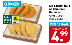 Hoogvliet Kip cordon bleu of schnitzel Italiaans aanbieding