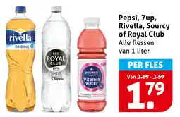 Hoogvliet Pepsi, 7up, Rivella, Sourcy of Royal Club aanbieding