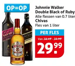Hoogvliet Johnnie Walker Double Black of Ruby of Chivas aanbieding