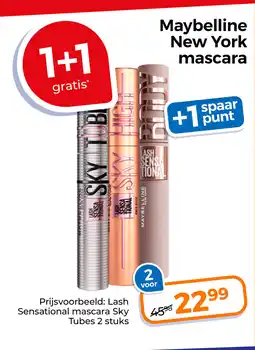 Trekpleister Maybelline new york mascara aanbieding