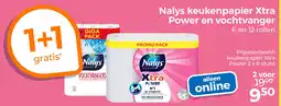 Trekpleister Nalys keukenpapier xtra power en vochtvanger aanbieding