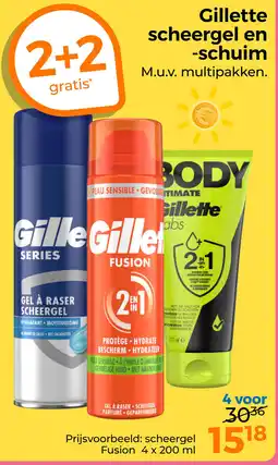 Trekpleister Gillette scheergel en schuim aanbieding