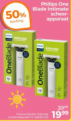 Trekpleister Philips one blade intimate scheer apparaat aanbieding