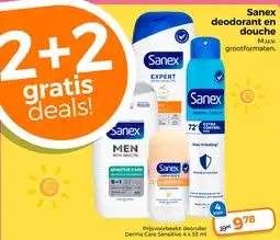 Trekpleister Sanex deodorant en douche aanbieding