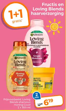 Trekpleister Fructis en loving blends haarverzorging aanbieding