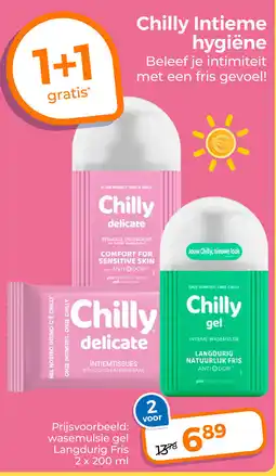 Trekpleister Chilly intieme hygiëne aanbieding