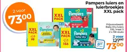 Trekpleister Pampers luiers en luierbroekjes XXL pack aanbieding