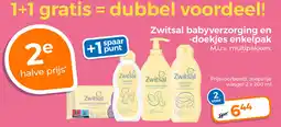 Trekpleister Zwitsal babyverzorging en doekjes enkelpak aanbieding