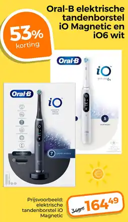 Trekpleister Oral-B elektrische tandenborstel iO Magnetic en io6 wit aanbieding