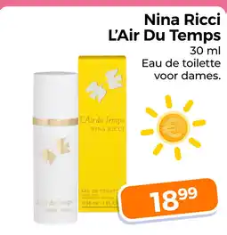 Trekpleister Nina ricci l'air du temps aanbieding
