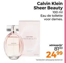 Trekpleister Calvin klein sheer beauty aanbieding