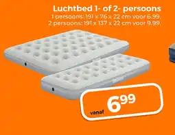Trekpleister Luchtbed 1- of 2- persoons aanbieding