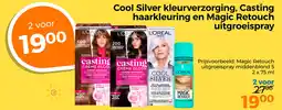 Trekpleister Cool silver kleurverzorging, casting haarkleuring en magic retouch uitgroeispray aanbieding