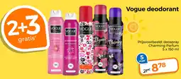 Trekpleister Vogue deodorant aanbieding