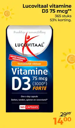 Trekpleister Lucovitaal vitamine D3.75 mcg aanbieding