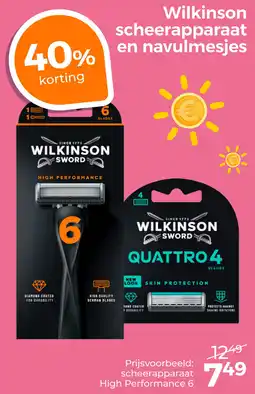 Trekpleister Wilkinson scheerapparaat en navulmesjes aanbieding