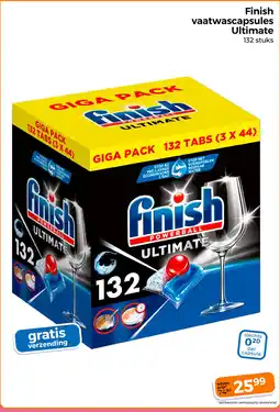 Trekpleister Finish vaatwascapsules ultimate aanbieding