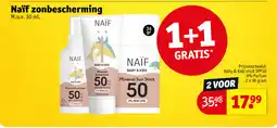 Kruidvat Naïf zonbescherming aanbieding