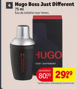 Kruidvat Hugo boss just different aanbieding