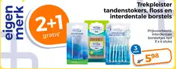 Trekpleister Trekpleister tandenstokers, floss en interdentale borstels aanbieding