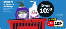 Kruidvat Palmolive en unicura handzeep aanbieding