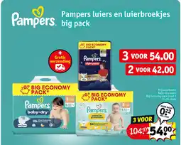 Kruidvat Pampers luiers en luierbroekjes big pack aanbieding