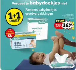 Kruidvat Pampers babydoekjes grootverpakkingen aanbieding