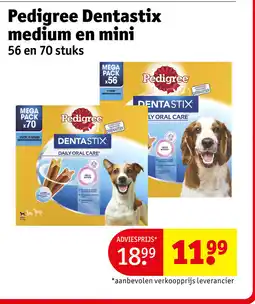 Kruidvat Pedigree dentastix medium en mini aanbieding