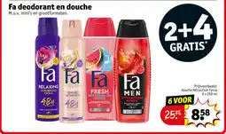 Kruidvat Fa deodorant en douche aanbieding