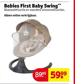 Kruidvat Bebies first baby swing aanbieding