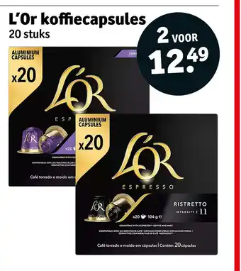 Kruidvat L'Or koffiecapsules aanbieding