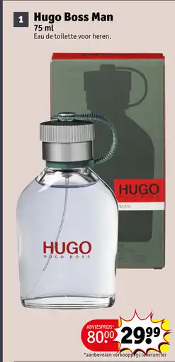 Kruidvat Hugo boss man aanbieding