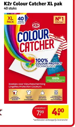Kruidvat K2r Colour Catcher XL pak aanbieding