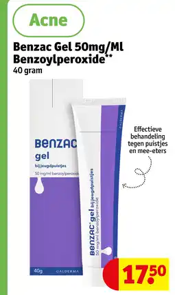 Kruidvat Benzac gel 50mg/ml benzoylperoxide aanbieding