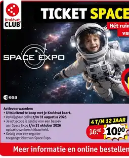 Kruidvat Ticket space expo aanbieding