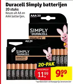 Kruidvat Duracell Simply batterijen aanbieding